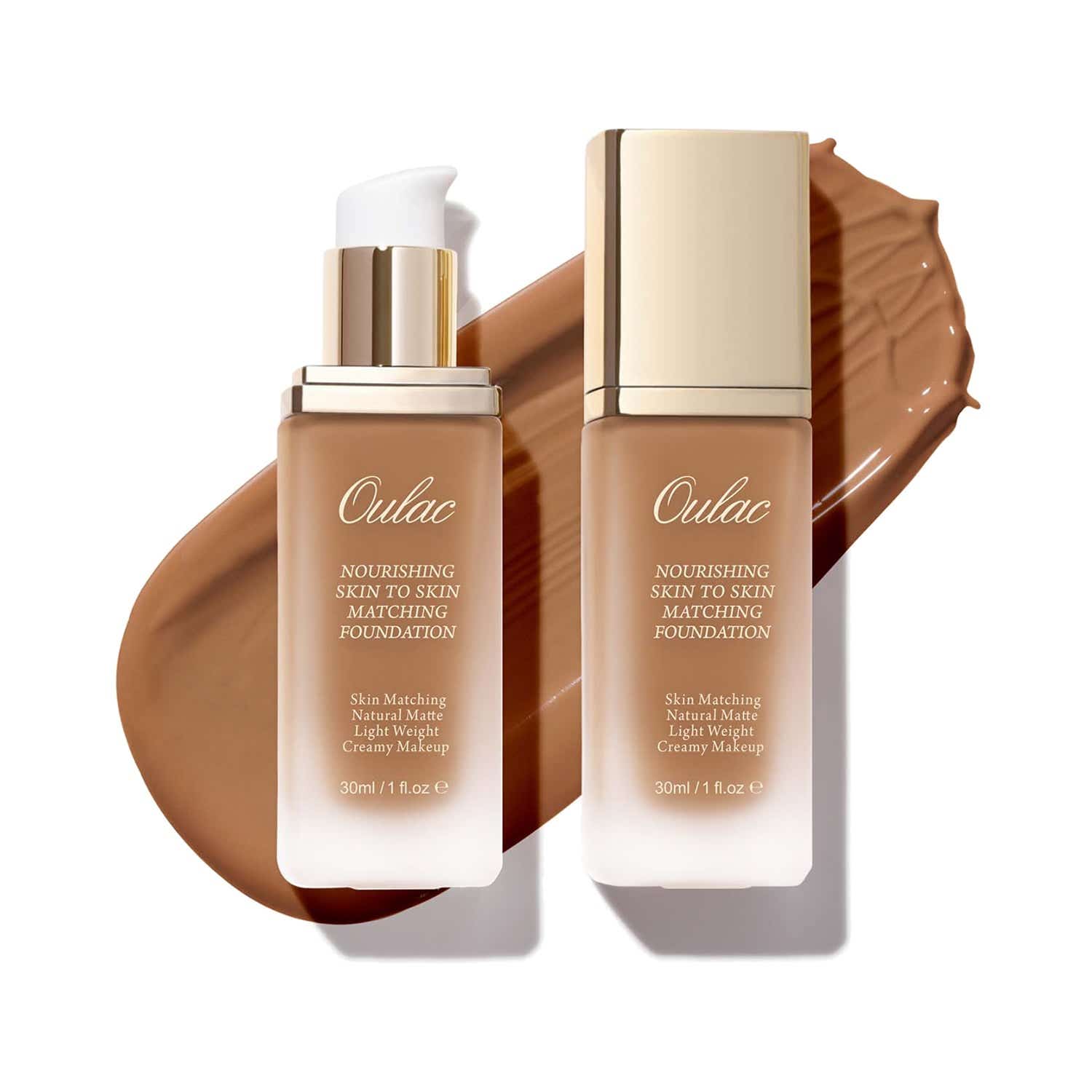 Oulac | Oulac Nourishing Skin To Skin Matching Foundation - 22/Amber (30 ml)