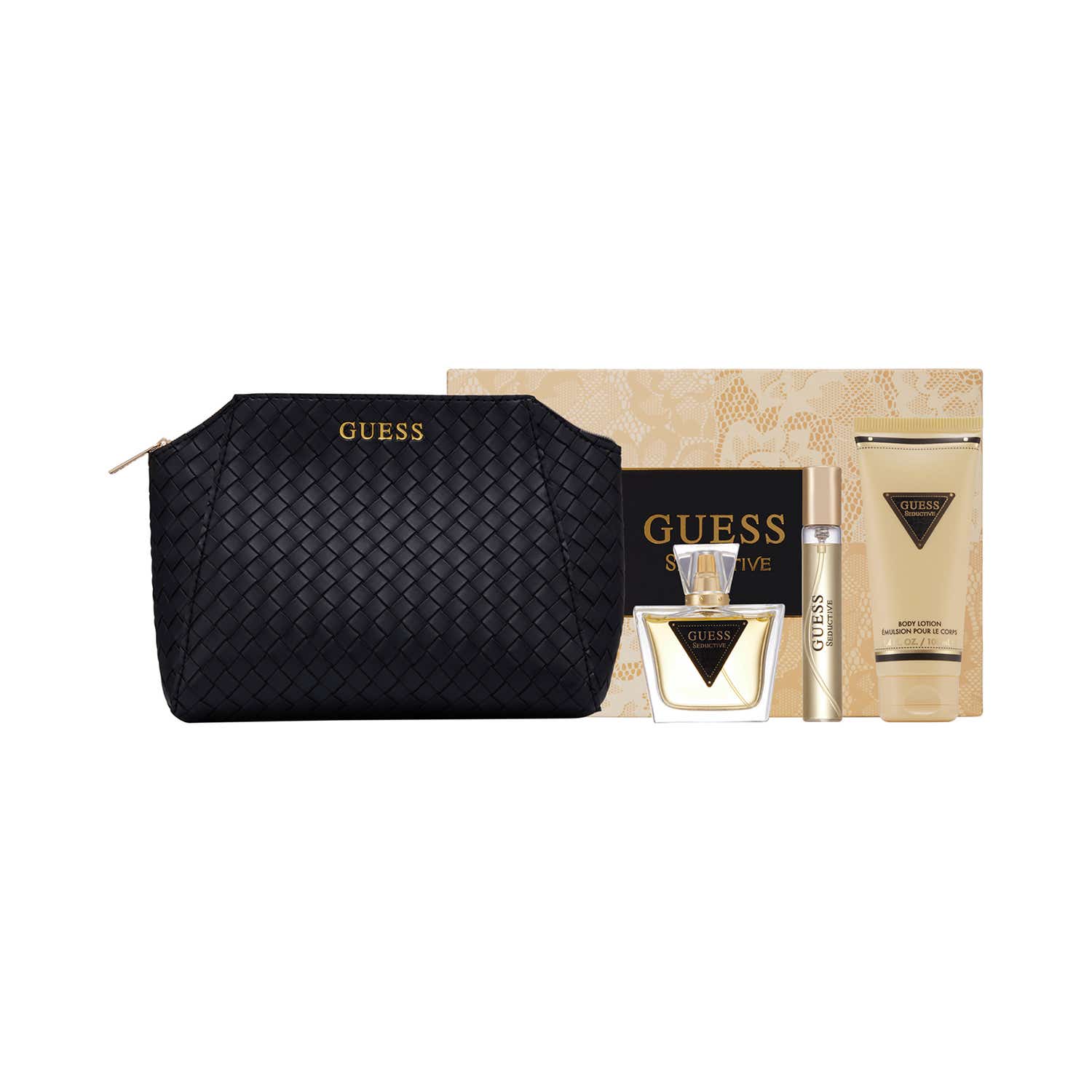 Guess | Guess Seductive EDT + Travel Spray + Body Lotion + Pouch Gift Set (4 pcs)