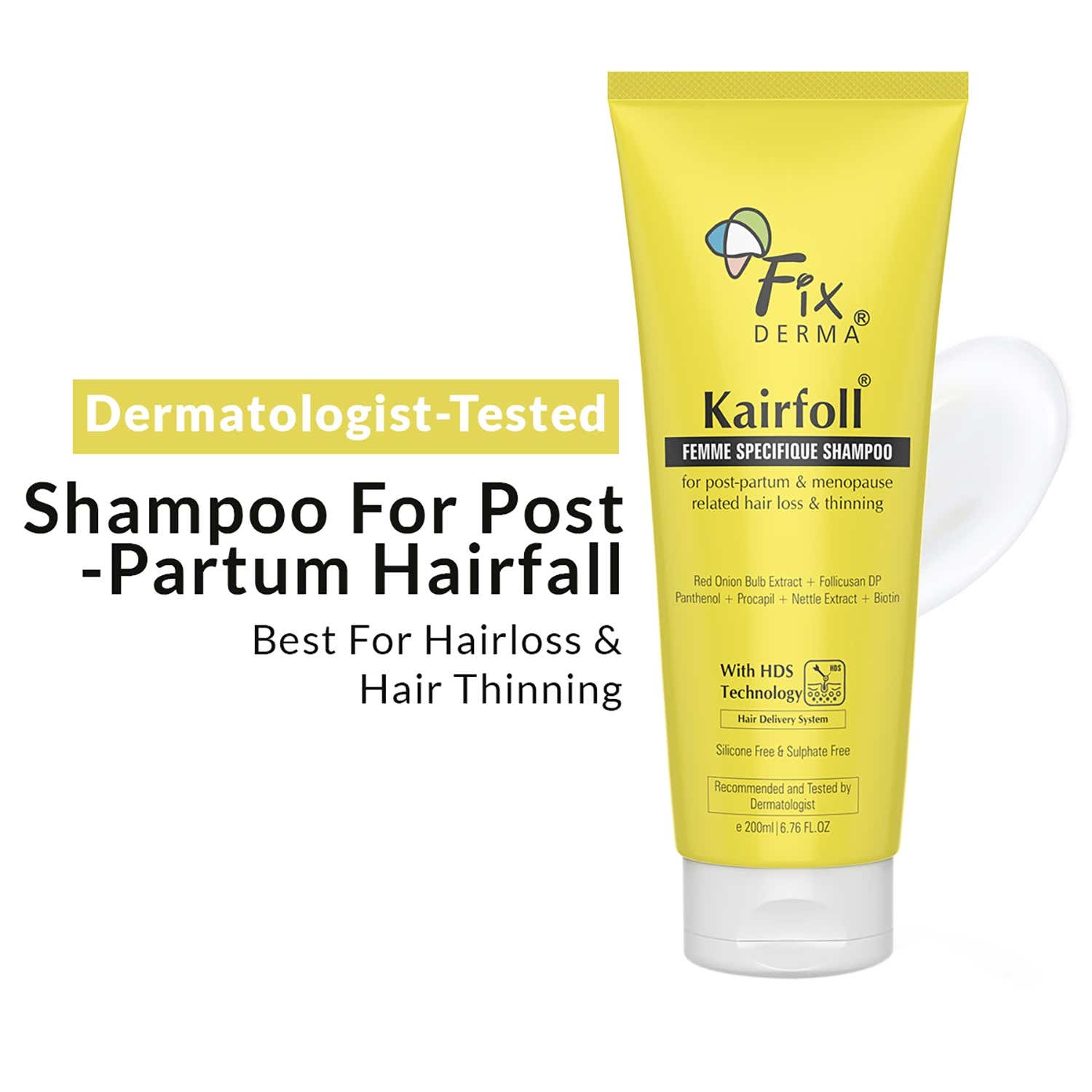 Fixderma | Fixderma Kairfoll Femme Specifique Conditioner, Red Onion with Castor Oil for Hair Growth (200ml)