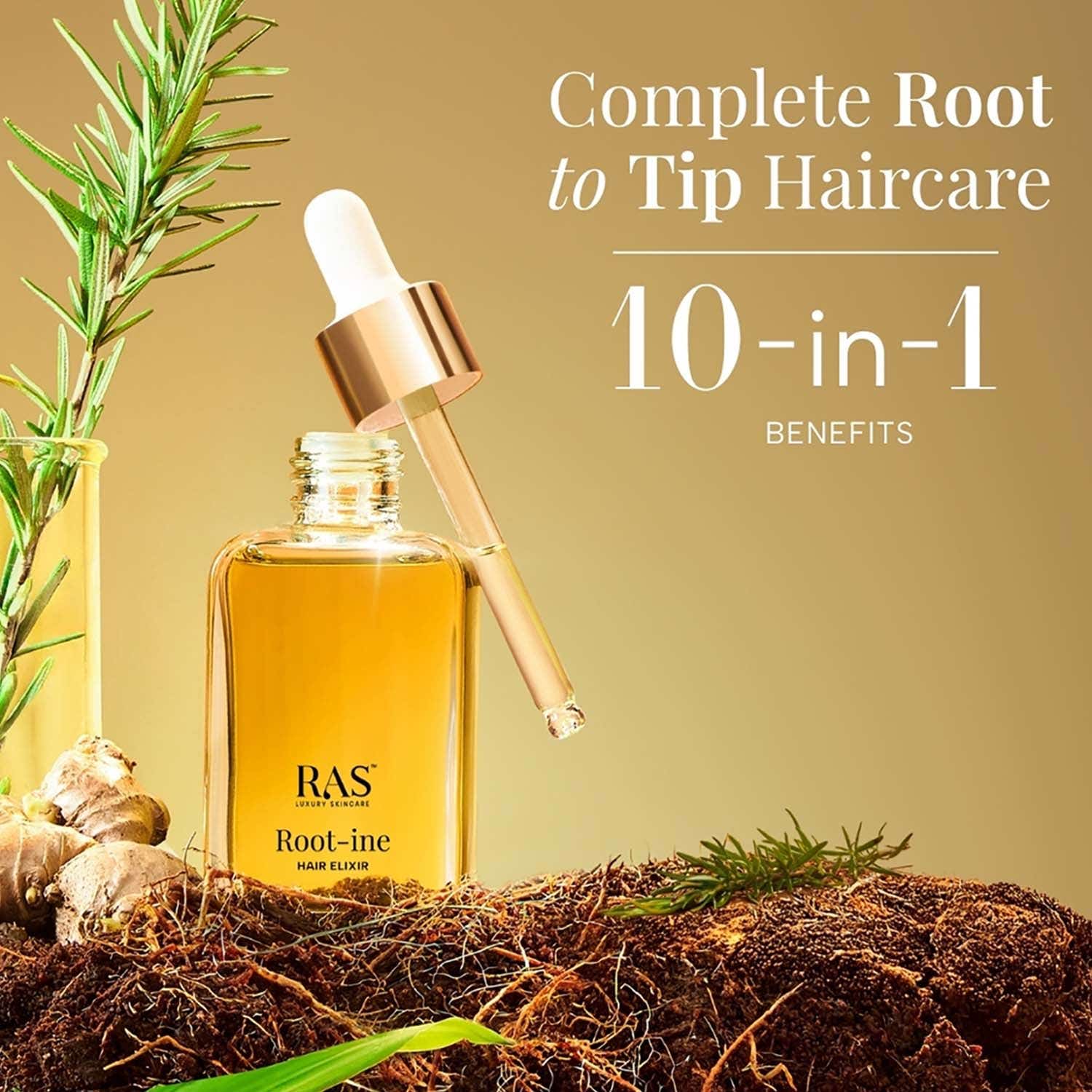 Ras Luxury Skincare | Ras Luxury Skincare Root Ine Hair Elixir with 30 Regenerative Botanicals (50 ml)