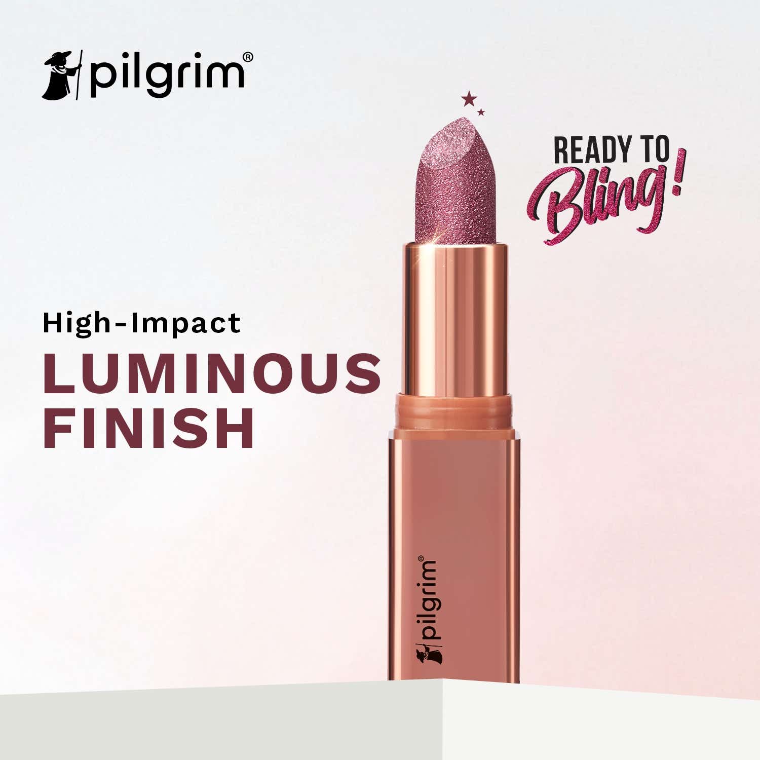 Pilgrim | Pilgrim Glitter Lipstick Luxurious 3D Glitter Formula With Matte Finish - 08 Her Highness (4.2 g)