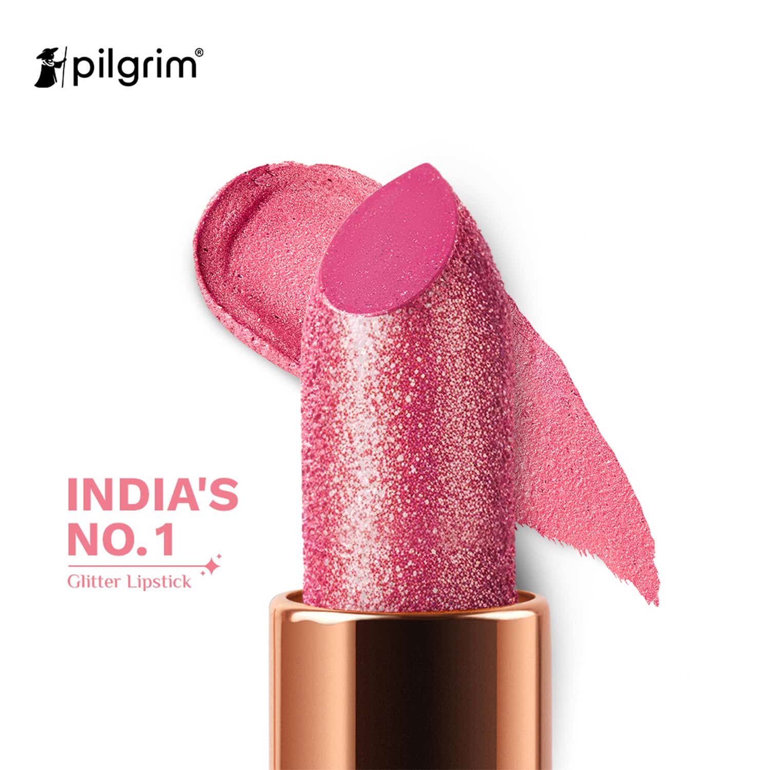 Pilgrim | Pilgrim Glitter Lipstick Luxurious 3D Glitter Formula With Matte Finish - 06 Chic Haseena (4.2 g)