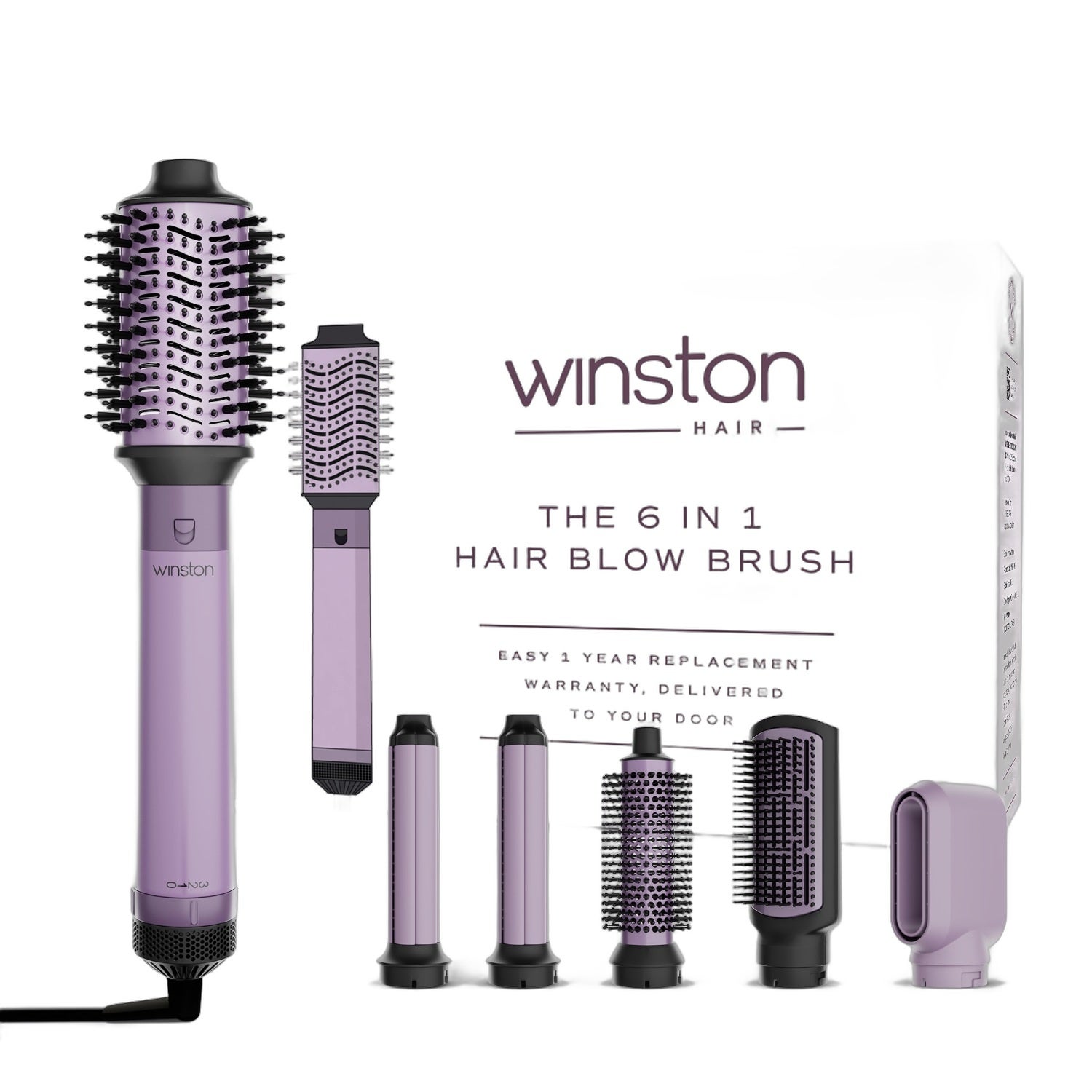 WINSTON | Winston 6 in 1 Hair Blow Brush Multi Styler - Purple