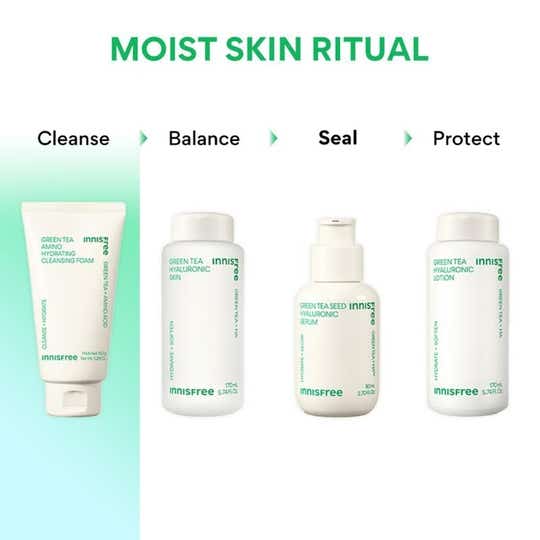 Innisfree Green Tea Amino Hydrating Cleansing Foam thumbnail 5