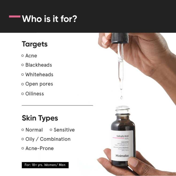 Minimalist 2 Salicylic Acid Face Serum For Comedones & Whiteheads