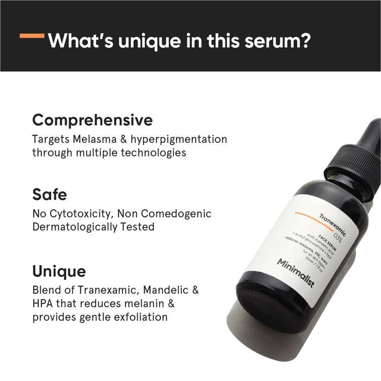 Minimalist 3% Tranexamic Acid Face Serum For Melasma, Acne Scars & Hyperpigmentation thumbnail 4