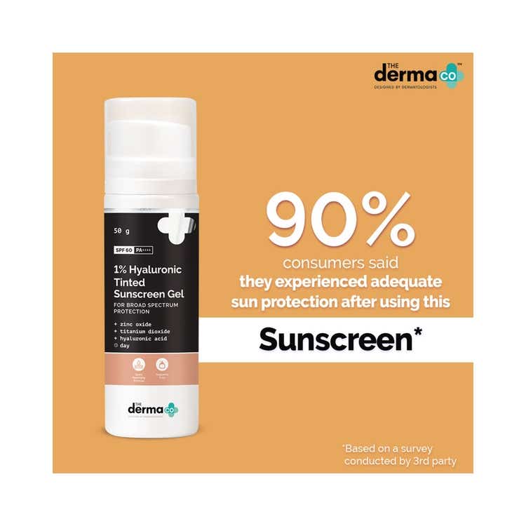 The Derma Co 1 Hyaluronic Tinted Sunscreen Gel SPF 60 PA++++ thumbnail 2