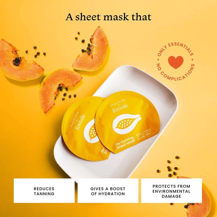 Foxtale Essentials De - Tanning Sheet Mask Vitamin C & Papaya thumbnail 2