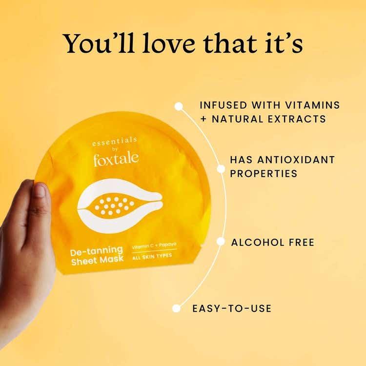 Foxtale Essentials De - Tanning Sheet Mask Vitamin C & Papaya thumbnail 3