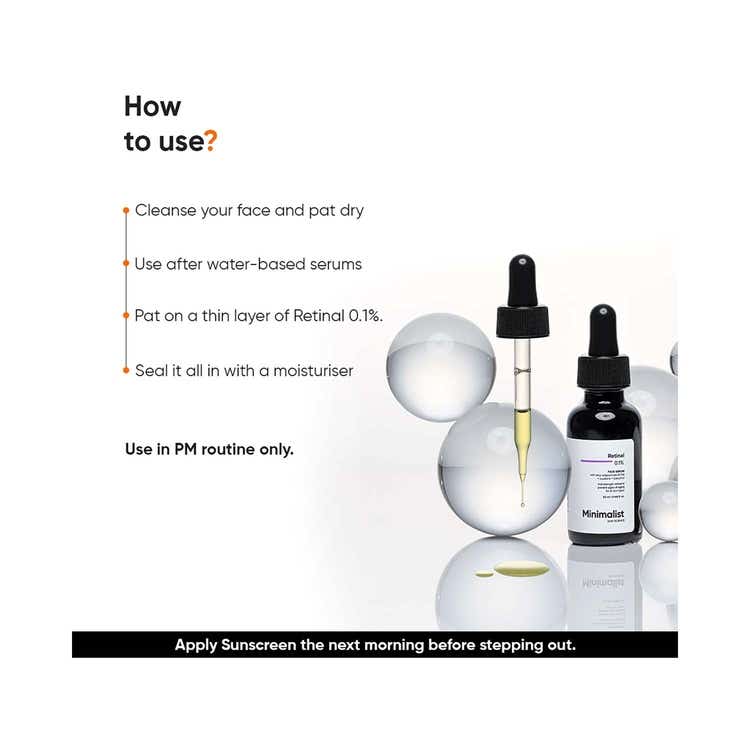 Minimalist 1 Retinal + Adapalenate +Squalene+ Bakuchiol Oil thumbnail 5