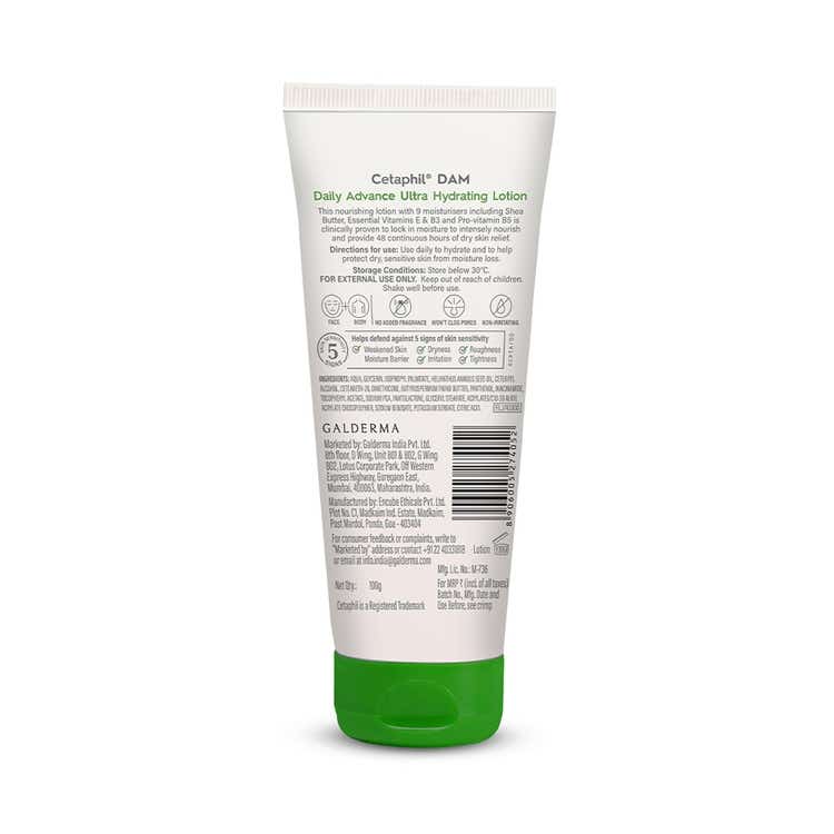 Cetaphil DAM Daily Advance Ultra Hydrating Lotion, with Shea Butter and Nianicinamide, for Sensitive Skin thumbnail 2