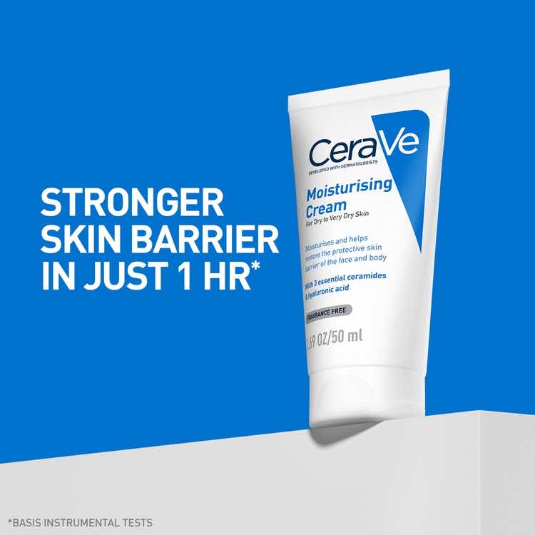 CeraVe Moisturizer cream for Dry Skin, Barrier Repair Cream with Ceramides, Dermatologist Recommended thumbnail 2