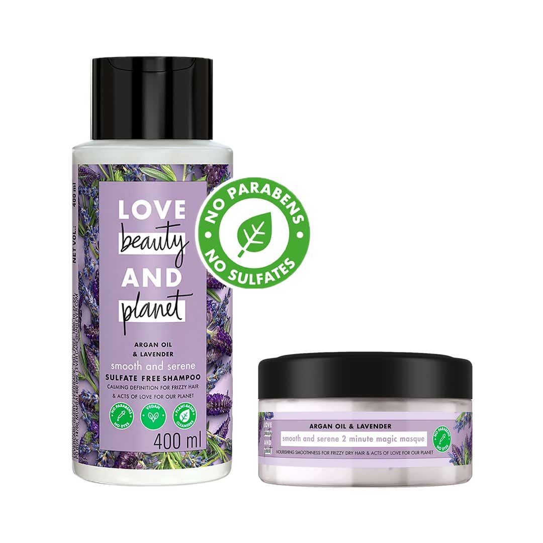 Love Beauty & Argan Oil, Lavender Shampoo & Hair Mask Combo