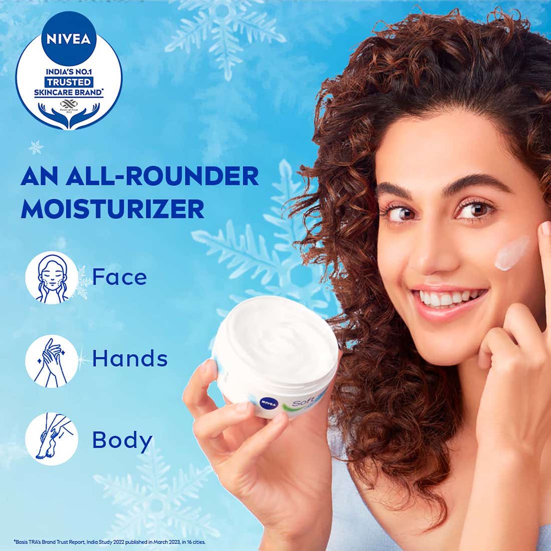 Nivea Soft Moisturising Cream For Face Hands & Body 100 Ml