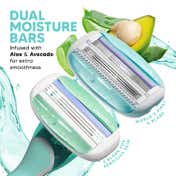 LetsShave Evior 6 Shaving Razor Mid-Flex Blades & Dual Moisture Bar infused for Women (1 pc)