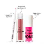 Blur India Perfect Lip Kit - Blushed Nude Pink (3 pcs)