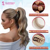 Mjaestique Thick Woven Hair Elastics with Glitter Beads (5 pcs)