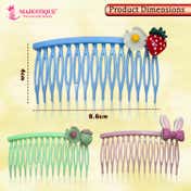 Majestique Cartoon Style Side Hair Comb Clips (3 pcs)