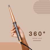 Winston Hair Curling Wand with Ptc Fast Heating & Auto Shut Off - Grey