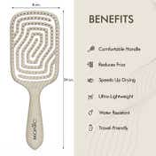 Ikonic Me Eco Labyrinth Paddle Brush IKM-3017 - Sand Beige