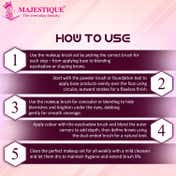 Majestique Professional Face and Eye Makeup Brush Set (6 pcs)