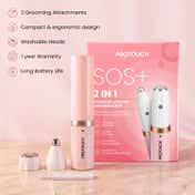 Protouch SOS+ 2 IN 1 Eyebrow & Facial Grooming Pen - Pink