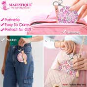 Majestique Magnifying Round Mirror with Key Chain