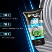 Garnier Men Oil Clear Clay D-Tox Deep Cleansing Icy Face Wash (100g)