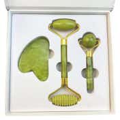 SEMINO 3 in 1 Jade Roller and Gua Sha Set - Green (3 pcs)