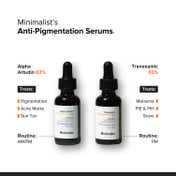 Minimalist 2% Alpha Arbutin Face Serum With Hyaluronic Acid Reduces pigmentation & dark spots (30ml)
