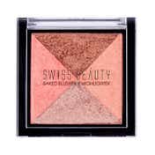 Swiss Beauty Baked Blusher & Highlighter Palette - Shade 1 (7 g)