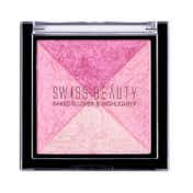 Swiss Beauty Baked Blusher & Highlighter Palette - Shade 3 (7 g)