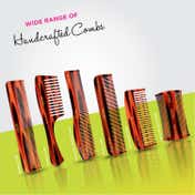 Vega General Grooming Hair Comb for Men and Women Black Handmade (HMBC-106) (19 g)
