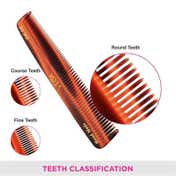 Vega General Grooming Hair Comb for Men and Women Black Handmade (HMBC-106) (19 g)
