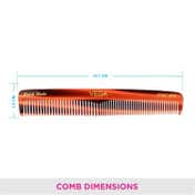Vega General Grooming Hair Comb for Men and Women Black Handmade (HMBC-106) (19 g)