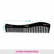 Vega Handmade Shampoo Hair Comb for Men and Women - Black (HMBC-125) (32 g)