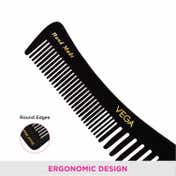 Vega Handmade Shampoo Hair Comb for Men and Women - Black (HMBC-125) (32 g)