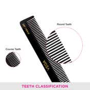 Vega Tortoise Shell Pattern Half Curve Graduated Dressing Hair Comb for Men & Women HMBC -402 (19 g)