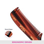 Vega Grooming Hair Comb Handmade India's No.1 Hair Comb Brand for Men and Women (HMC-27) (12 g)