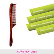 Vega Grooming Hair Comb Handmade India's No.1 Hair Comb Brand for Men and Women (HMC-27) (12 g)