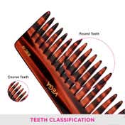 Vega Handmade Shampoo Hair Comb with Wide Teeth for Men and Women Large (HMC-30) (57 g)