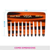 Vega Handmade Shampoo Hair Comb India's No.1 Hair Comb Brand for Men & Women Small (HMC-31) (14 g)
