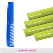 Vega Handmade Spectra Dual Color Graduated Dressing Hair Comb for Men and Women (HMSC-42D) (38 g)