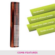 Vega Handmade Tortoise Shell Pattern Graduated Dressing Hair Comb for Men and Women (HMC-3D) (24 g)
