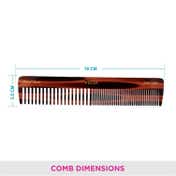 Vega Handmade Tortoise Shell Pattern Graduated Dressing Hair Comb for Men and Women (HMC-3D) (24 g)