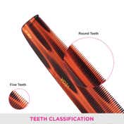 Vega Handmade Dressing Hair Comb for Tortoise Shell Pattern for Men and Women (HMC-42) (62 g)