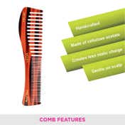 Vega Handmade Shampoo Hair Comb for Men and Women All Hair Types (HMC-48D) (39 g)