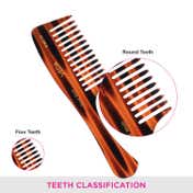 Vega Tortoise Shell Handmade Shampoo Hair Comb for Men and Women (HMC-71) (52 g)