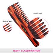 Vega Shampoo Hair Comb with Tortoise Shell Pattern for Men and Women (HMC-74) (56 g)