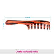 Vega Shampoo Hair Comb with Tortoise Shell Pattern for Men and Women (HMC-74) (56 g)